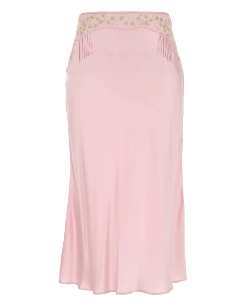 Prada Midirock aus Satin - Rosa Rosa