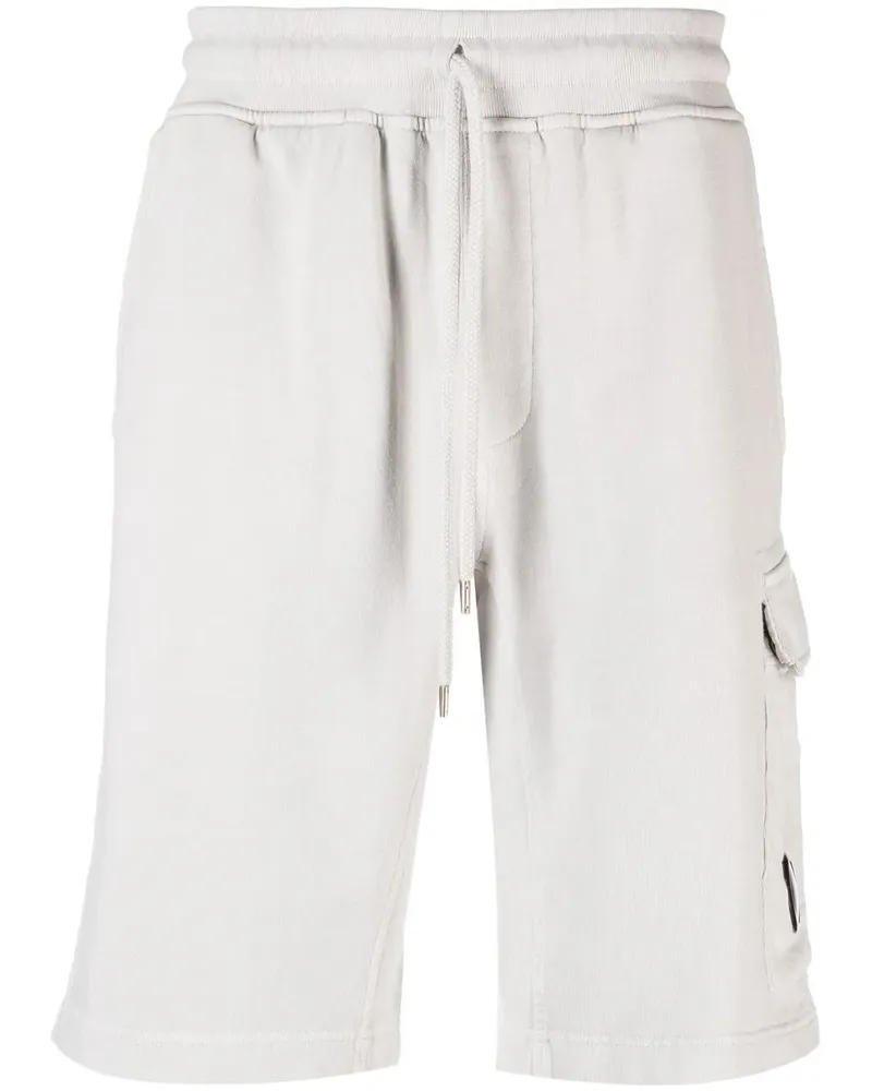 C.P. Company Cargo-Shorts mit Logo-Schild - Grau Grau