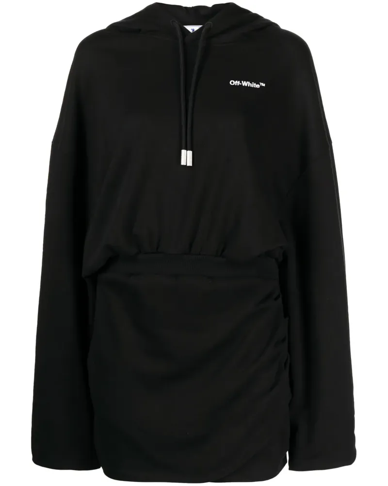 OFF-WHITE Hoodie mit Logo-Stickerei - Schwarz Schwarz