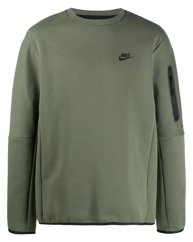 Nike Sweatshirt mit Reißverschlusstasche - Grün Grün