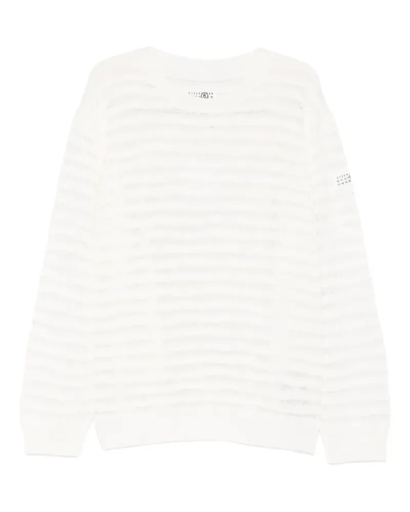 Maison Margiela Rundhalsausschnitt - Weiß Weiß