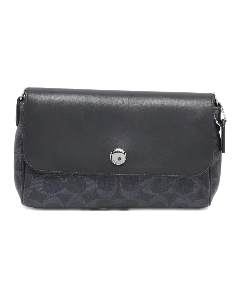 Coach Clutch aus beschichtetem Canvas - Blau Blau