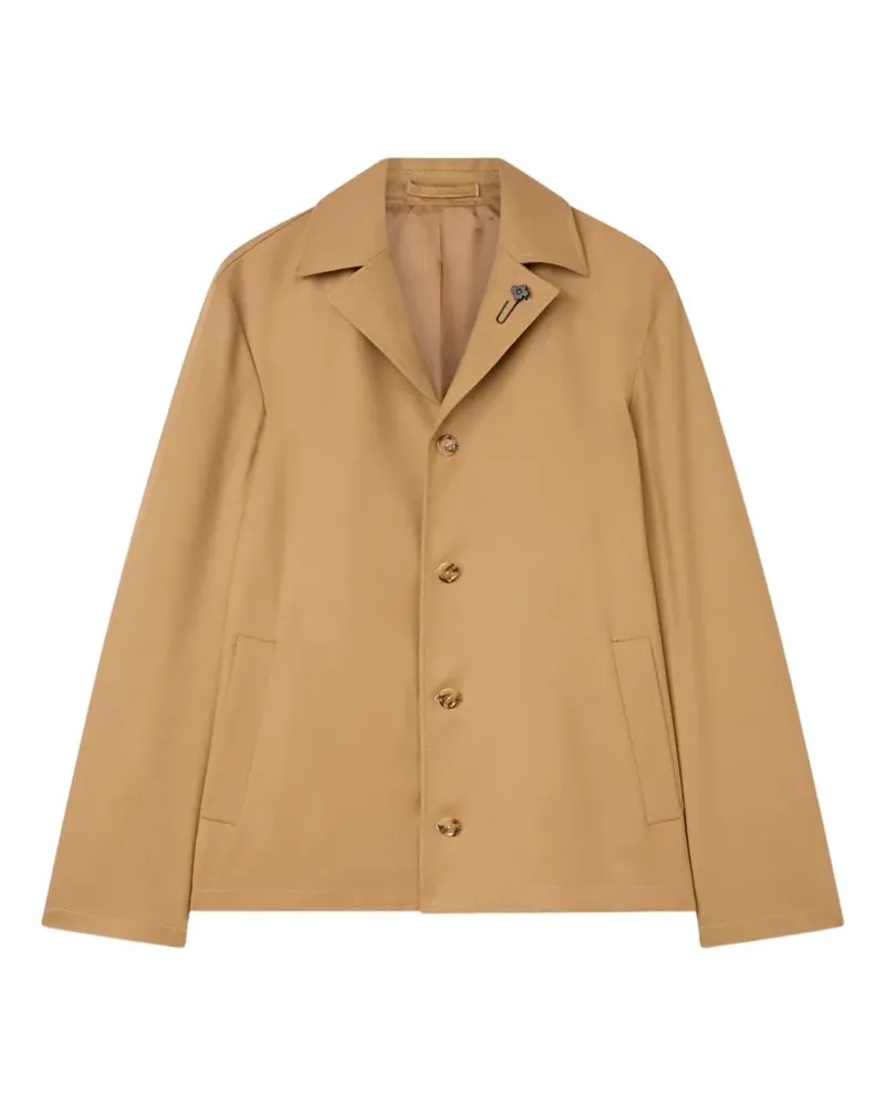 LARDINI flannel shirt jacket - Braun Braun