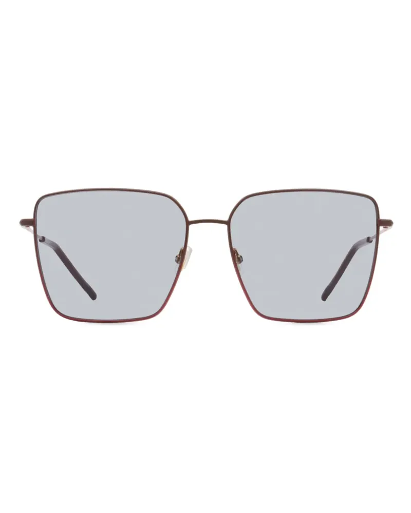 HUGO BOSS Eckige Oversized-Sonnenbrille - Rot Rot