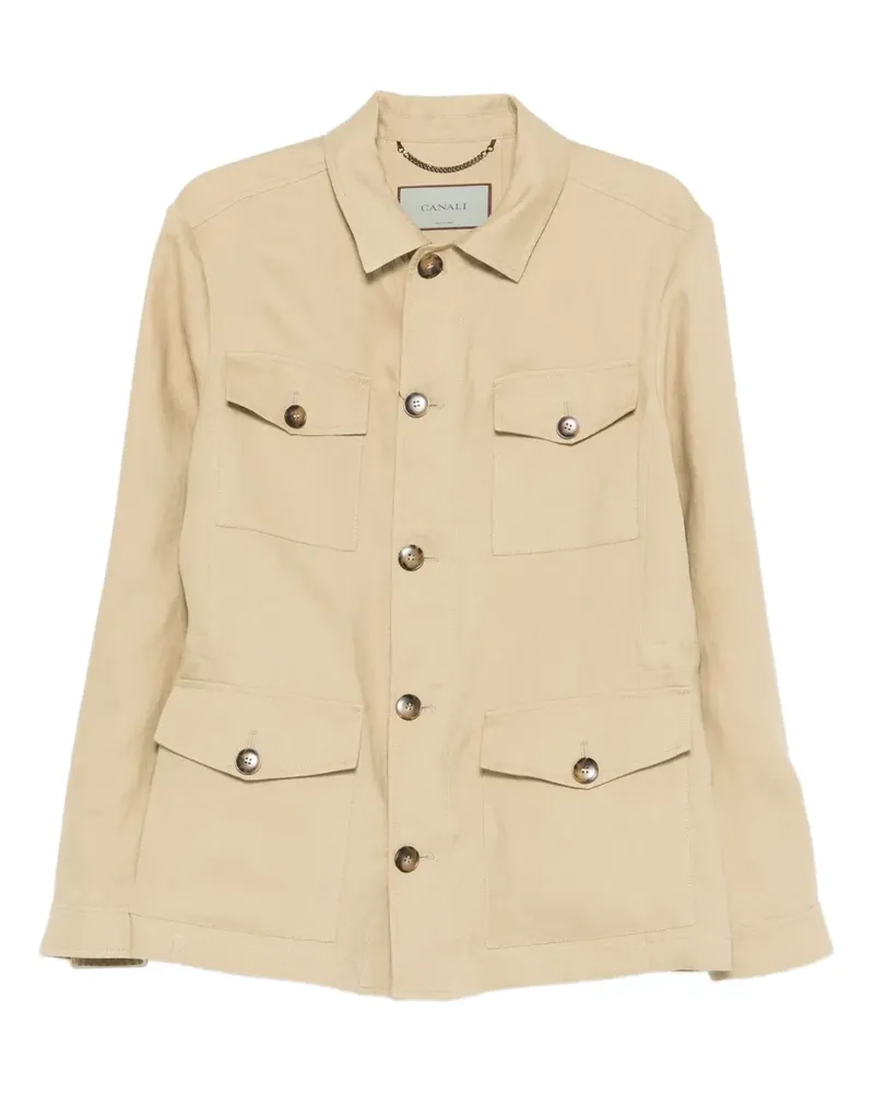 Canali Jacke mit Klappentasche - Nude Nude