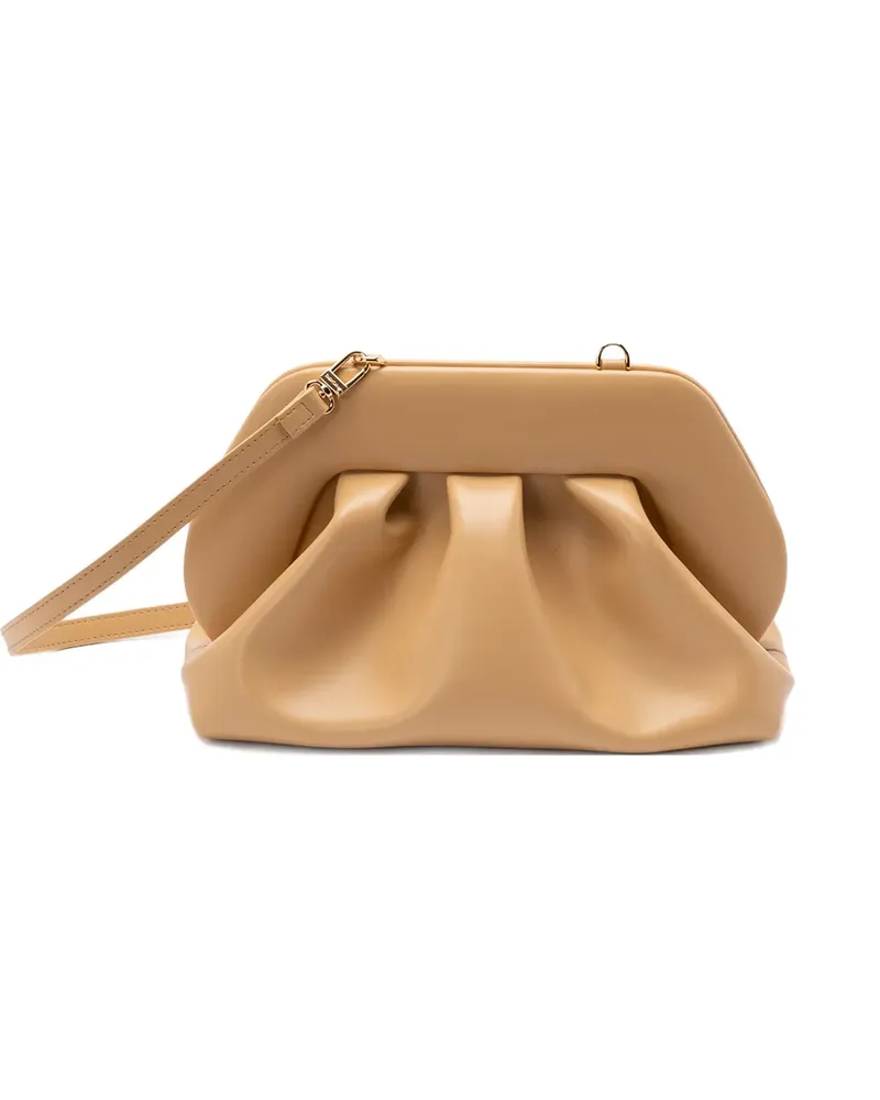 THEMOIRÈ gathered clutch bag - Nude Nude