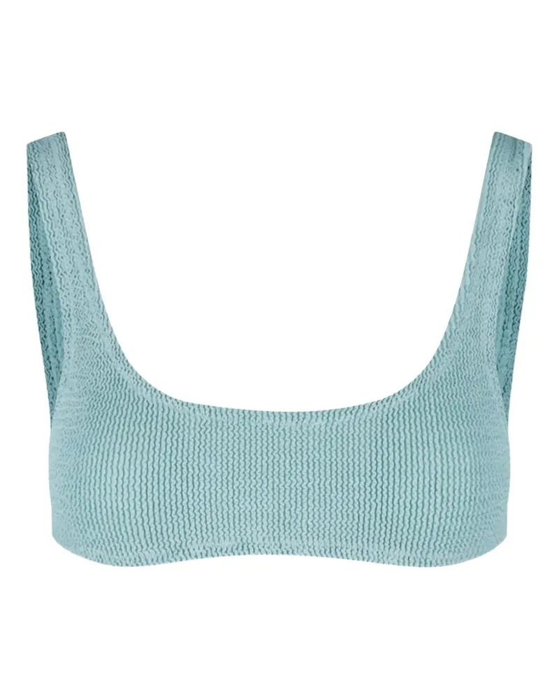 MC2 Saint Barth Naima Lurex-Bralette in Knitteroptik - Blau Blau
