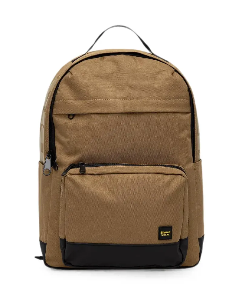 Blauer logo-print backpack - Nude Nude