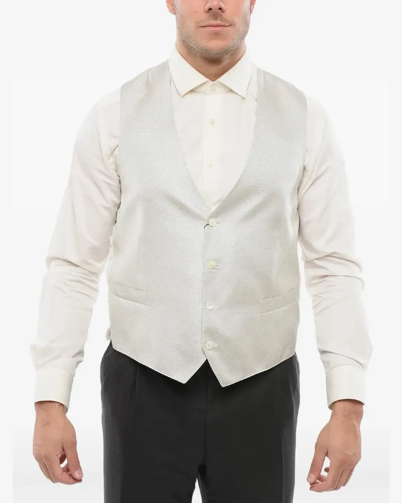 Corneliani silk welt-pocket waistcoat - Grau Grau