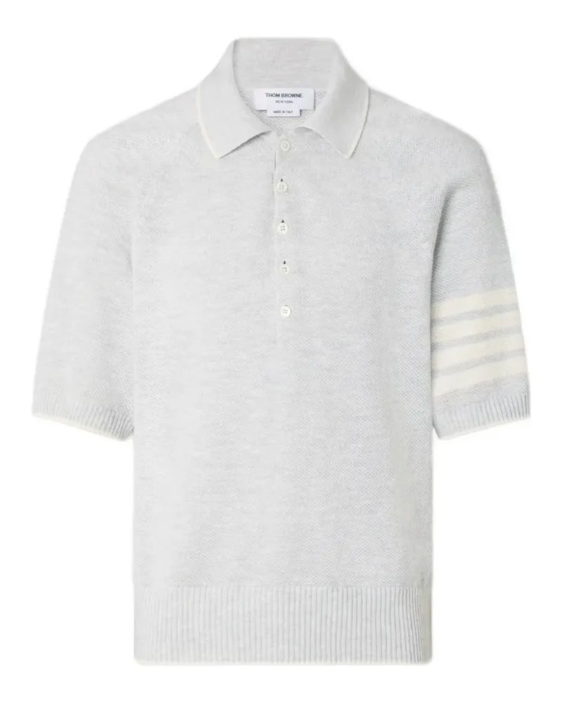 Thom Browne 4-Bar relaxed-fit polo shirt - Grau Grau