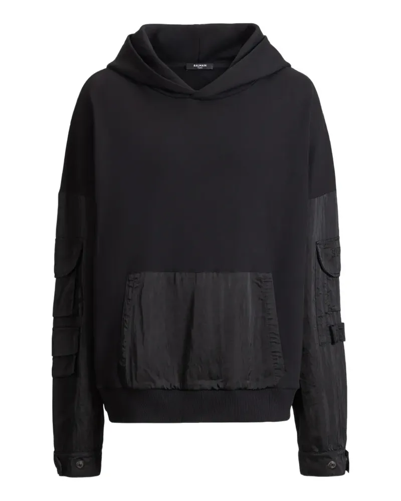 Balmain Vintage Utility Hoodie - Schwarz Schwarz