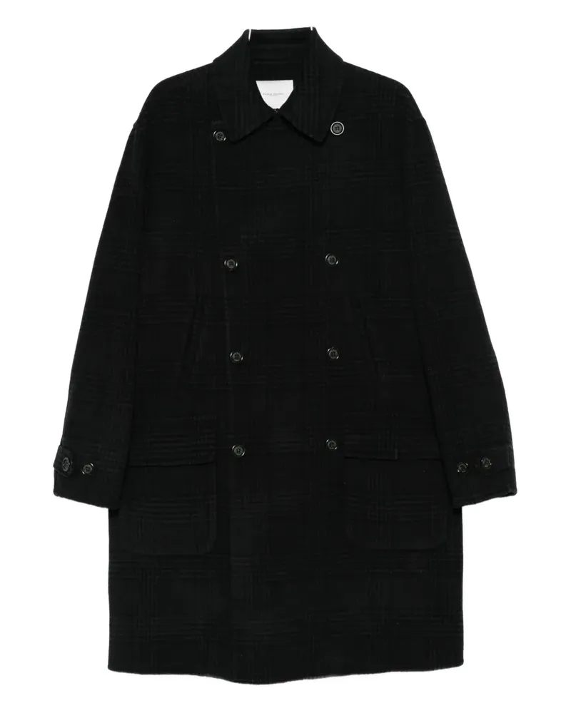 Paolo Pecora Milano checkered coat - Schwarz Schwarz