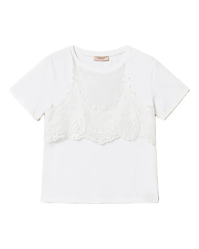 Twin-Set lace T-shirt - Weiß Weiß