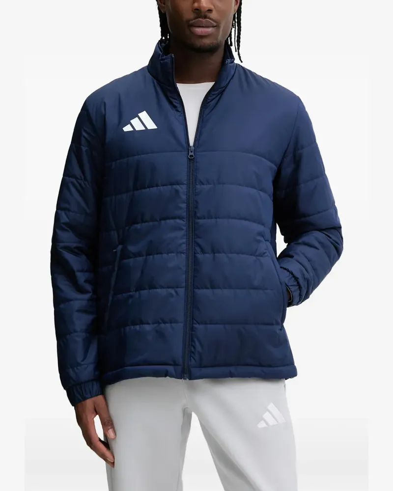 adidas quilted logo-print jacket - Blau Blau