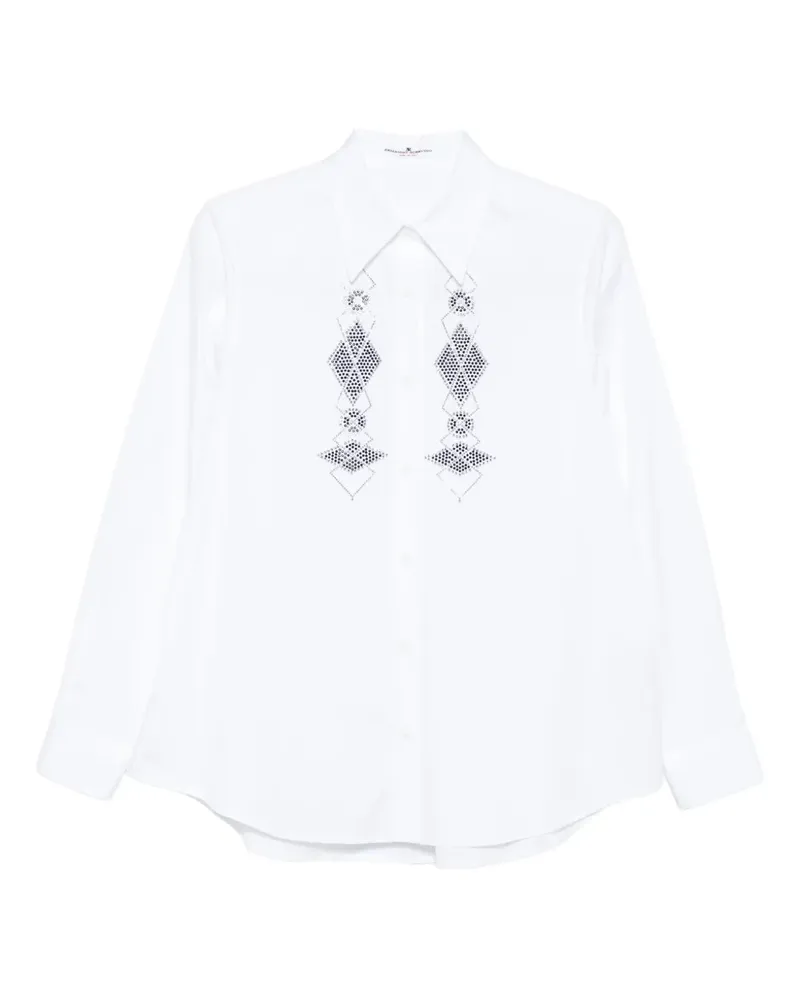 Ermanno Scervino Hemd mit geometrischer Verzierung - Weiß Weiß