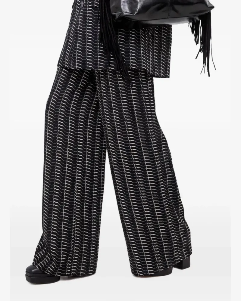 Notes du Nord Hose mit weitem Bein - Schwarz Schwarz