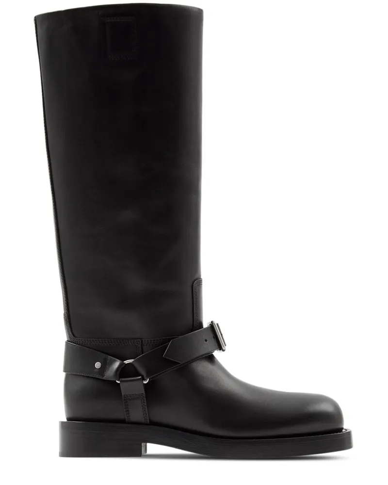 Burberry Kniehohe Saddle Stiefel - Schwarz Schwarz
