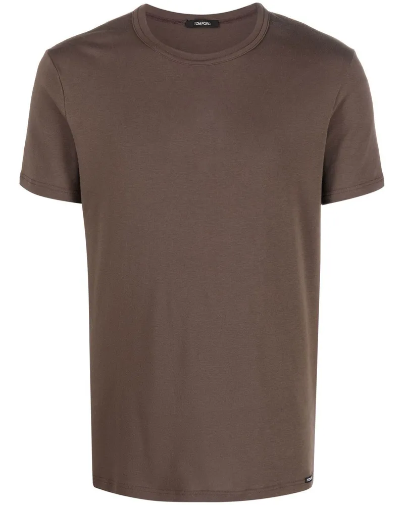 Tom Ford T-Shirt mit rundem Ausschnitt - Braun Braun