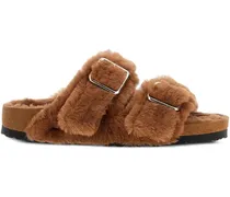 1774 Arizona Pantoletten mit Shearling - Braun