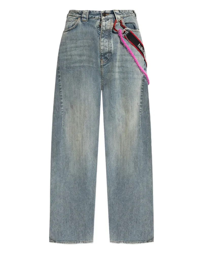 Balenciaga Jeans mit weitem Bein - Blau Blau