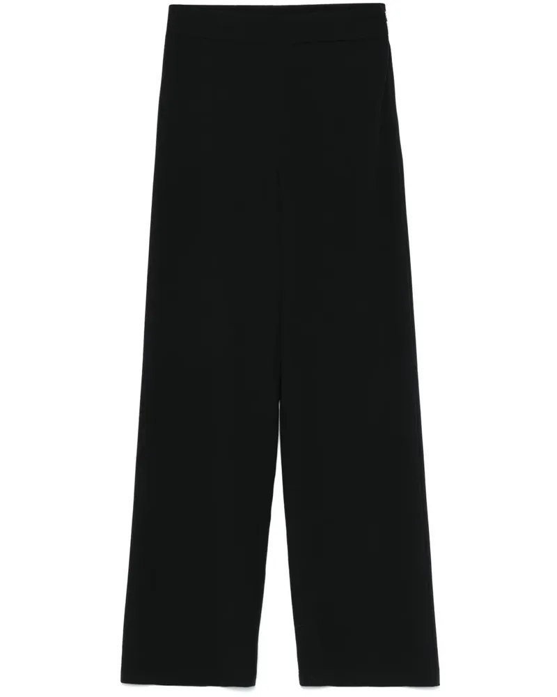 Patrizia Pepe Hose mit weitem Bein - Schwarz Schwarz
