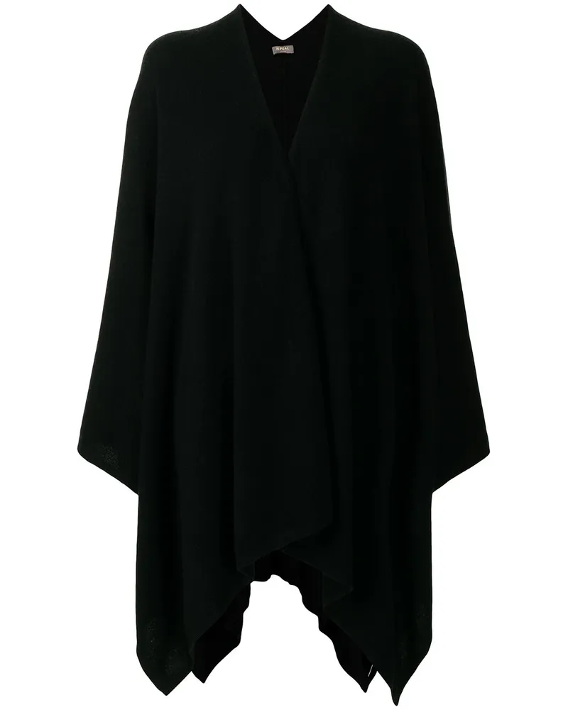 N.Peal Gestricktes Cape aus Kaschmir - Schwarz Schwarz