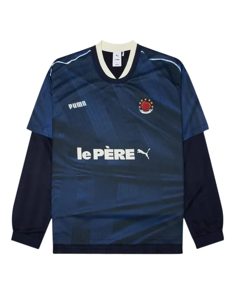 Puma x Le Père Sweatshirt im Layering-Look - Blau Blau