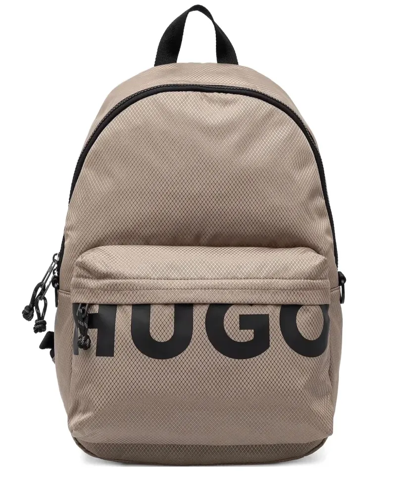 HUGO BOSS Rucksack mit Logo-Print - Nude Nude