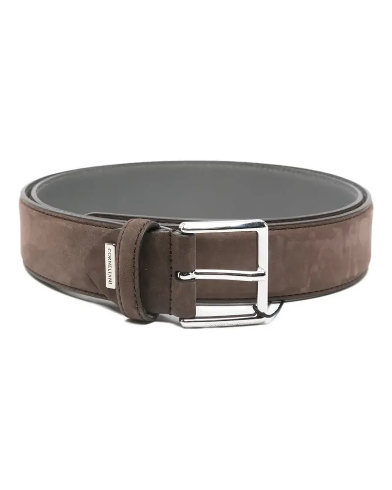 Corneliani Gürtel mit Ziernähten - Braun Braun