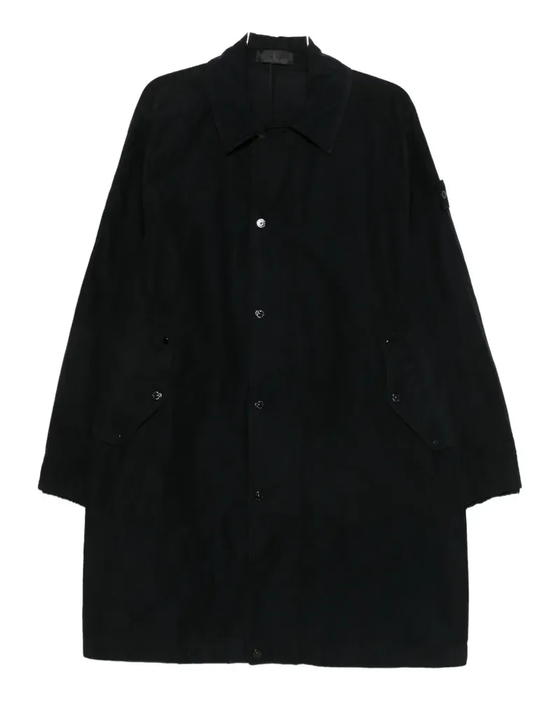 Stone Island logo-patch coat - Schwarz Schwarz