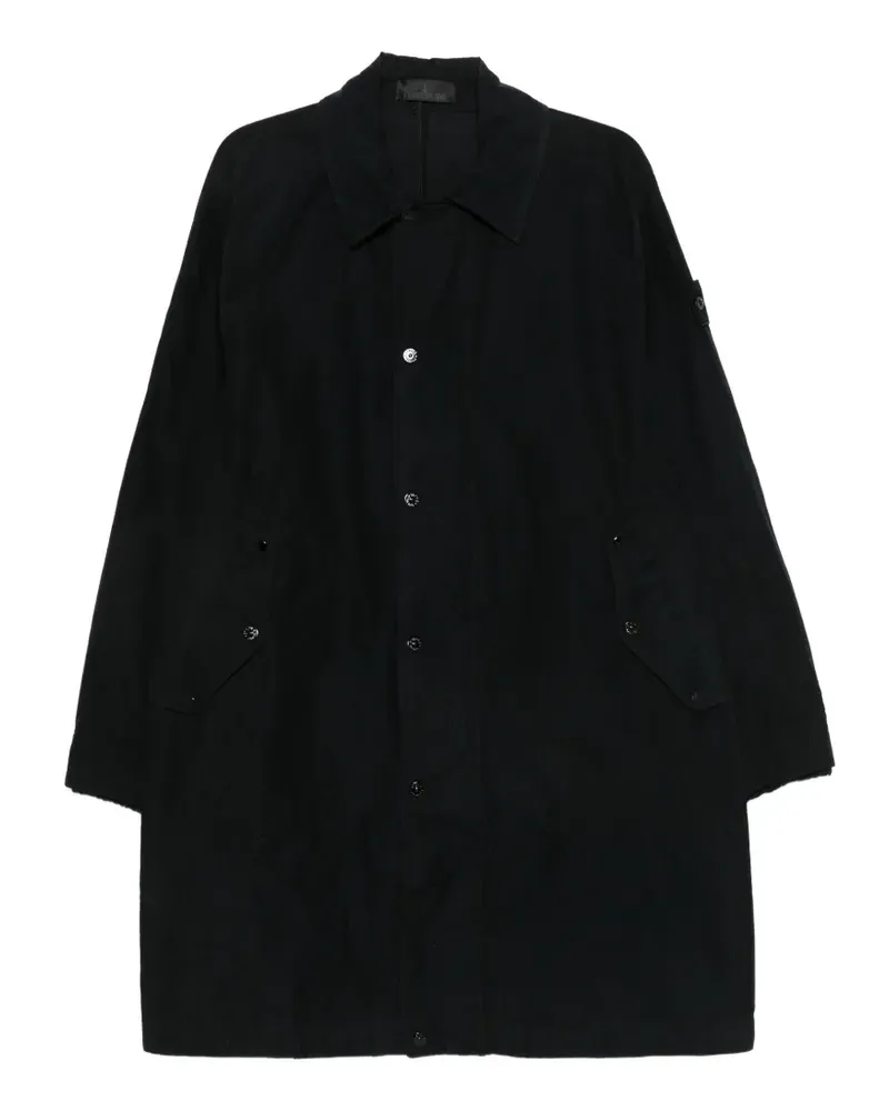 Stone Island logo-patch coat - Schwarz Schwarz