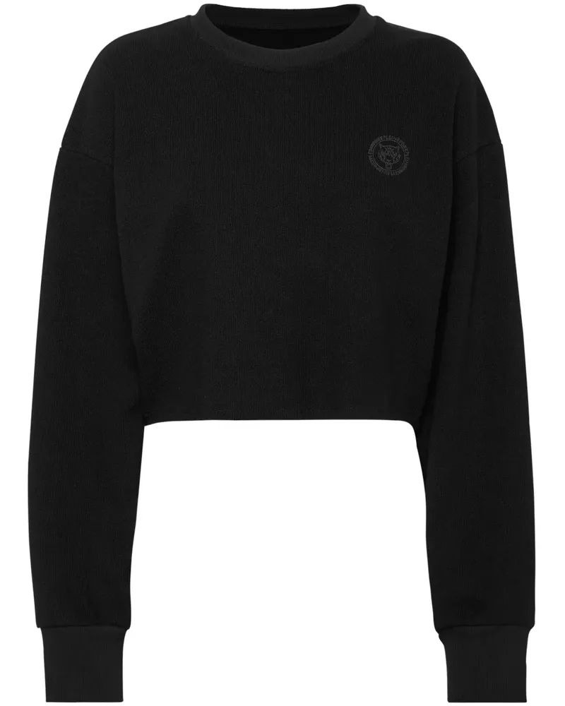 Philipp Plein Sponge Cropped-Sweatshirt - Schwarz Schwarz