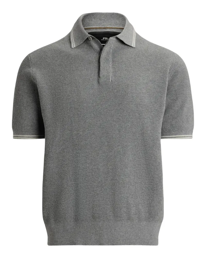Ralph Lauren Poloshirt mit Waffelstrick-Muster - Grau Grau