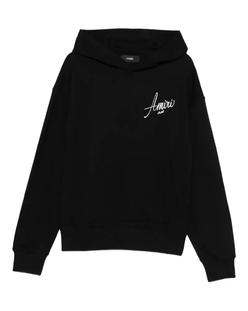 Amiri Hoodie mit Logo-Stickerei - Schwarz Schwarz