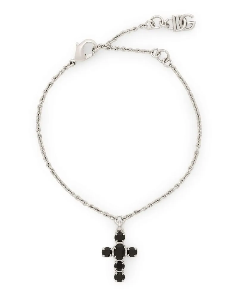 Dolce & Gabbana Armband mit Kreuzanhänger - Silber Silber
