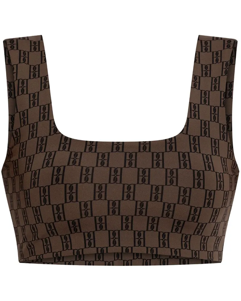 By Malene Birger Jacquard-T-Shirt mit Logo - Braun Braun