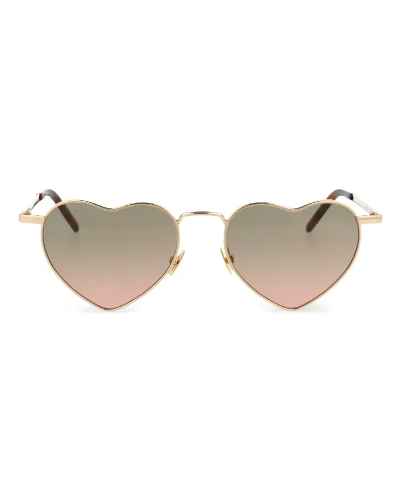 Saint Laurent Loulou heart-frame sunglasses - Gold Gold