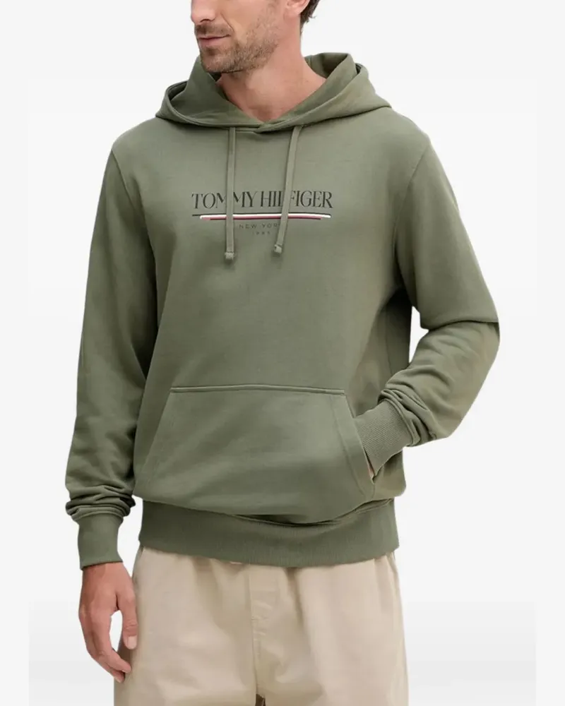 Tommy Hilfiger logo-detail drawstring hoodie - Grün Grün