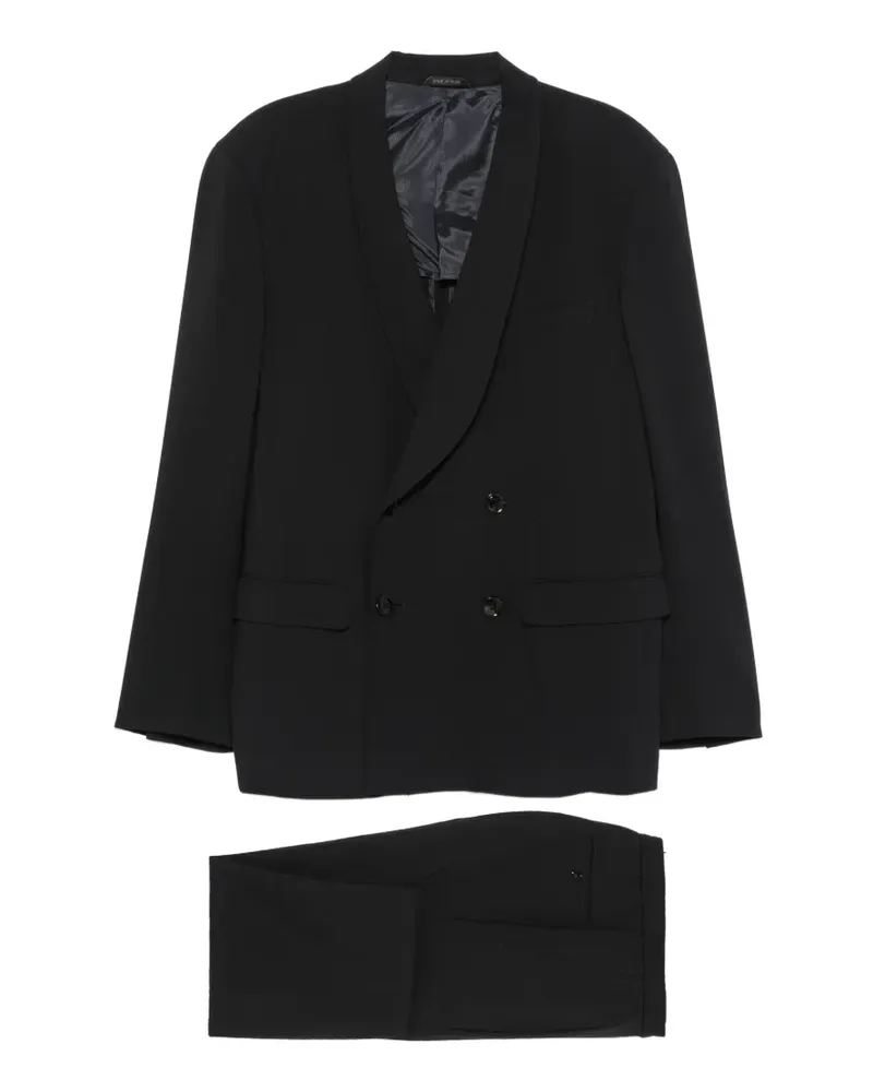 Giorgio Armani Doppelreihiger Anzug - Blau Blau