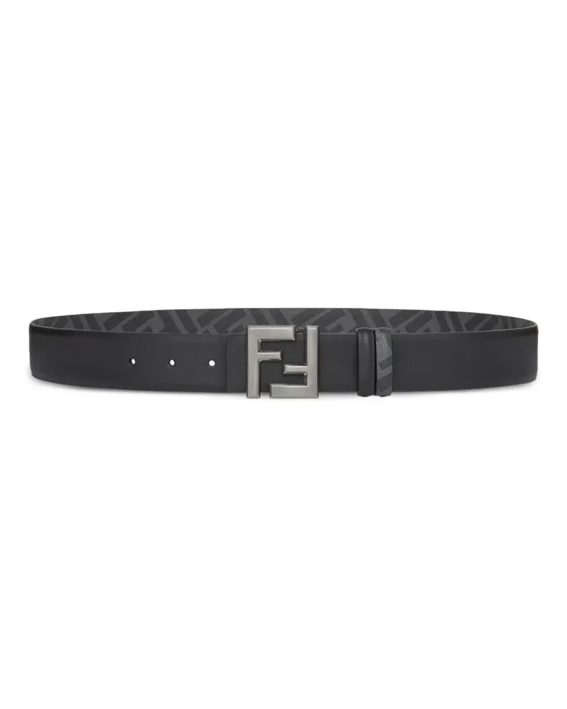 Fendi Wendbarer Gürtel mit FF-Muster - Schwarz Schwarz