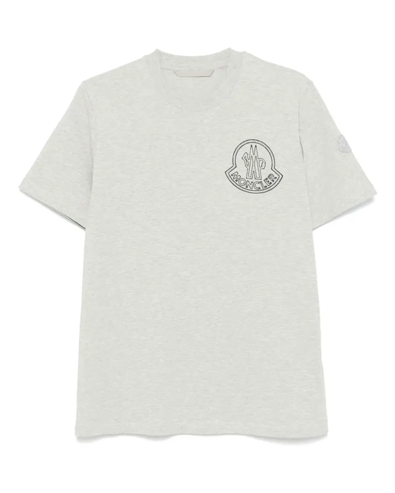 Moncler T-Shirt mit Logo-Print - Grau Grau