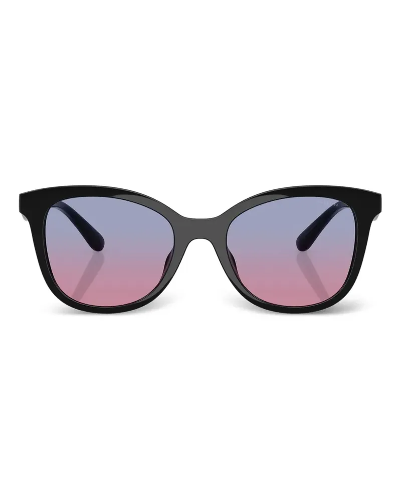 Coach logo-plaque cat-eye sunglasses - Schwarz Schwarz