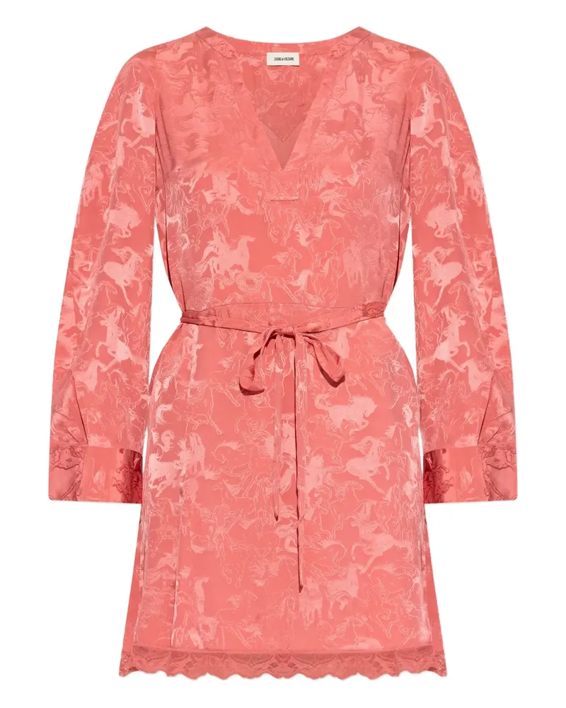 Zadig & Voltaire V-neck printed dress - Rosa Rosa