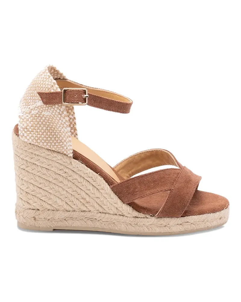Castañer Bruna/8/002 criss-cross buckle espadrilles - Braun Braun