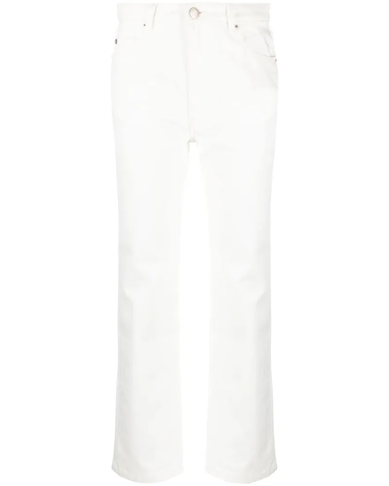 AMI Paris Gerade Cropped-Jeans - Weiß Weiß