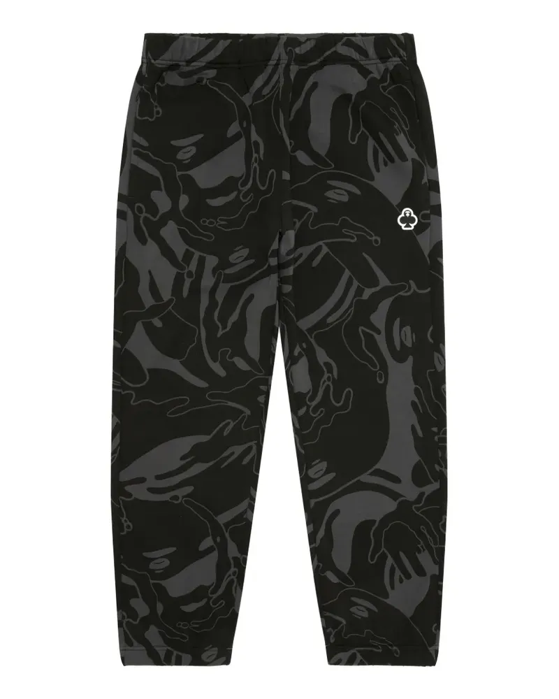 BAPE moonface camo track pants - Schwarz Schwarz
