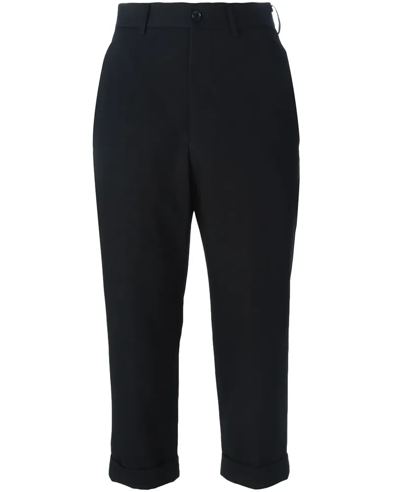 Comme des Garçons Klassische Cropped-Hose - Schwarz Schwarz