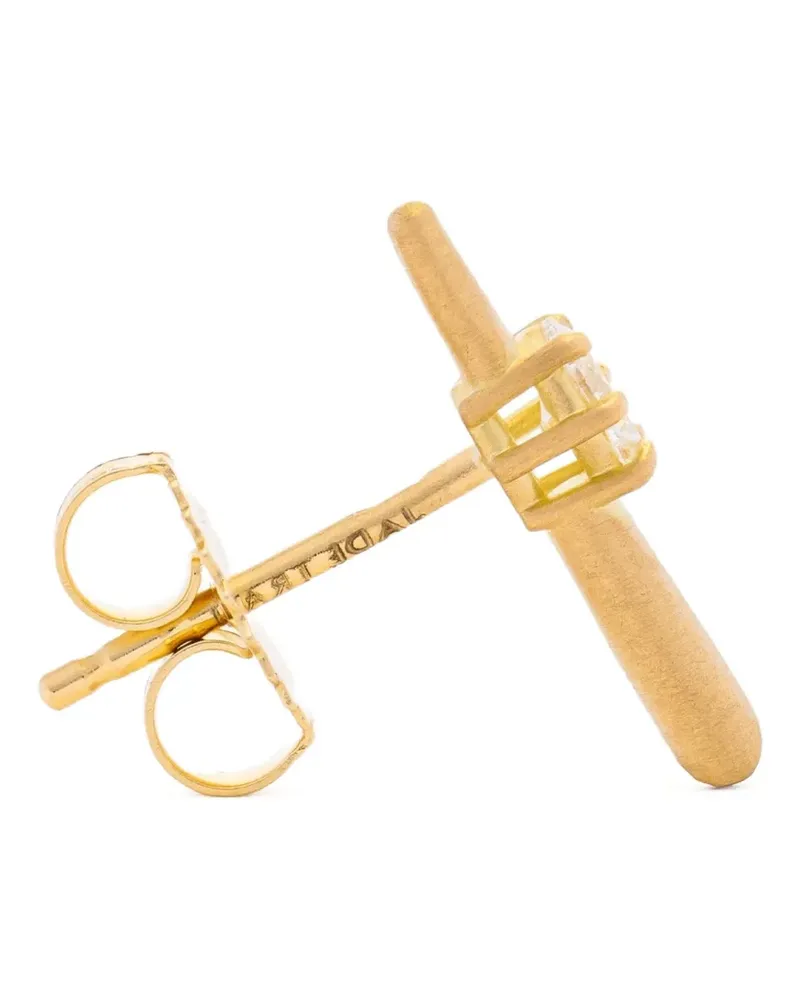 Jade Trau 18kt Rae Gelbgoldohrring mit Diamant Gold