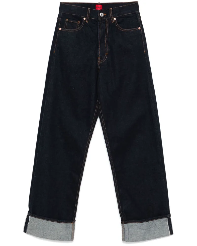 HUGO BOSS Jeans mit geradem Bein - Blau Blau