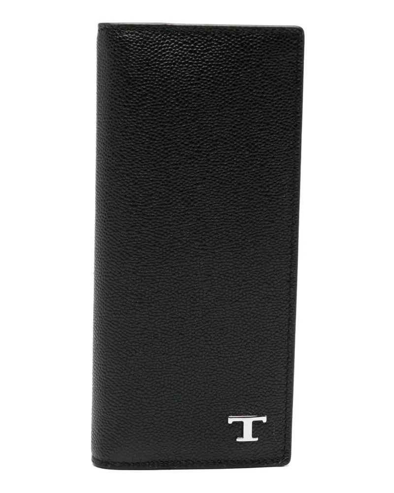 TOD'S logo-detail leather wallet - Schwarz Schwarz